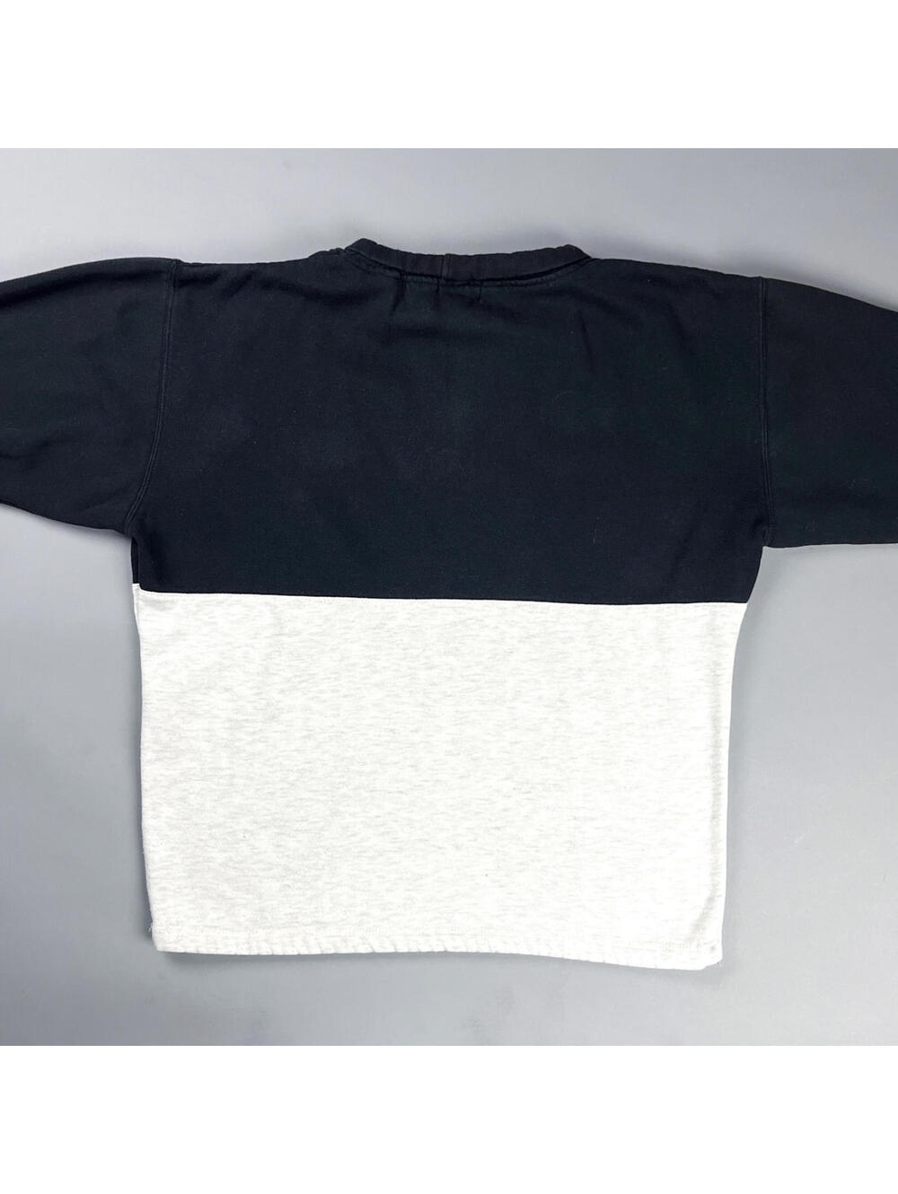 Vintage Women's Sweatshirt ,90's Black & White Quarter Zip Sweater w/ Embroidery - Picture 5 of 7